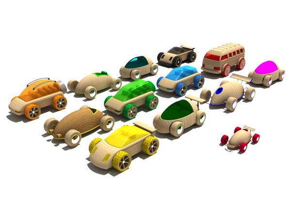toy car obj - Wooden toy car collection... by gile.073